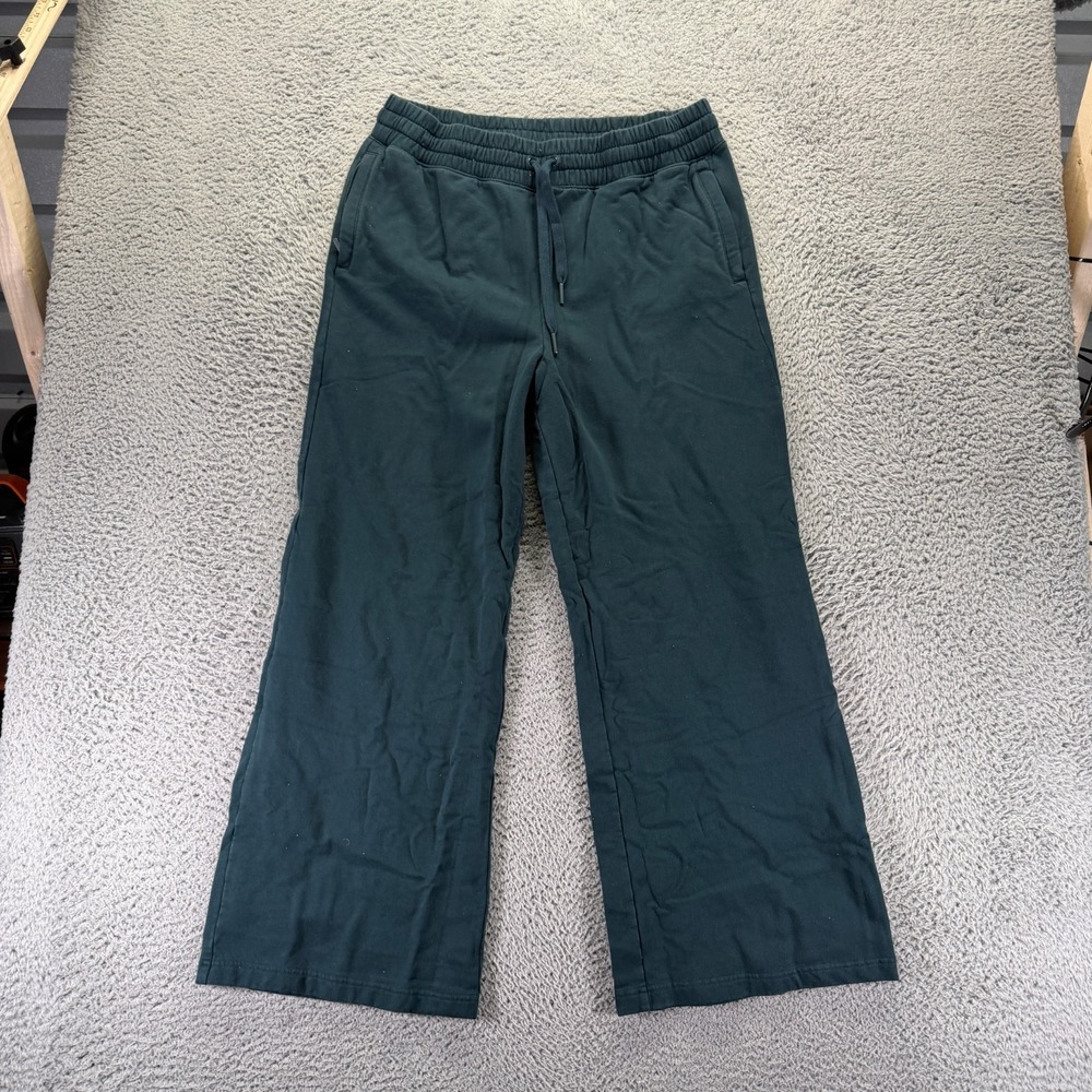 Flx Sweatpants Mens XL Green Cotton Wide-Leg Performance Lined Sports Stretch